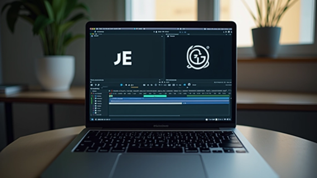 Computador desktop com software de animação aberto exibindo keyframes e curvas de easing para controle de movimento de elementos